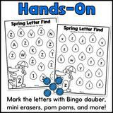 Spring Find the Letter Worksheets
