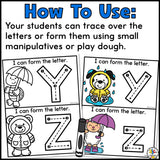 Spring Letter Tracing Cards