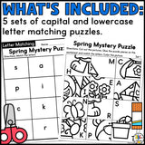 Spring Cut & Paste Letter Worksheets