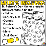 St. Patrick's Day Alphabet Activities Bundle
