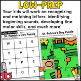 St. Patrick's Day Alphabet Activities Bundle