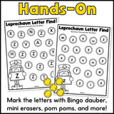 St. Patrick's Day Find the Letter Worksheets