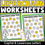 St. Patrick's Day Find the Letter Worksheets
