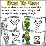 St. Patrick's Day Letter Tracing Cards