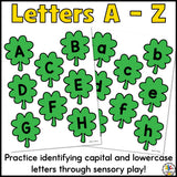St. Patrick's Day Alphabet Sensory Bins