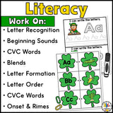 St. Patrick's Day Morning Tubs for Kindergarten