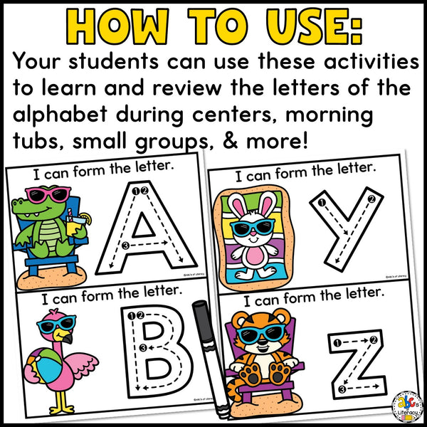 Summer Alphabet Activities Bundle – ABCs of Literacy