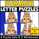 Summer Letter Matching Puzzles