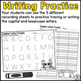 Summer Letter Matching Puzzles