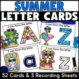 Summer Letter Tracing Cards