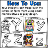 Summer Letter Tracing Cards