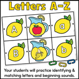Summer Letters and Sounds Linking Activity