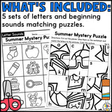 Summer Cut & Paste Letter Worksheets