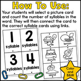 Count & Link Syllables Activity