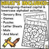 Thanksgiving Alphabet Activities Bundle