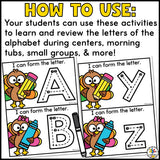 Thanksgiving Alphabet Activities Bundle