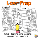 Thanksgiving Beginning Sounds Sorting Activity