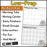 Thanksgiving Letter Tracing Cards