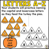 Feed the Turkey Letter Recognition Activity