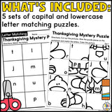 Thanksgiving Cut & Paste Mystery Picture Puzzles