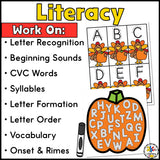 Thanksgiving Morning Tubs for Kindergarten