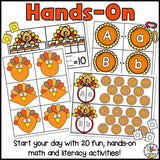 Thanksgiving Morning Tubs for Preschool