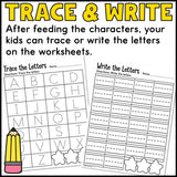 Feed Me Letter Recognition Activities (Themes)