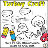 “I Am Thankful For..” Turkey Writing Craft