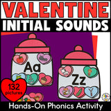 Valentine Beginning Sounds Sorting Activity