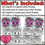 Valentine's Day Letter Matching Puzzles