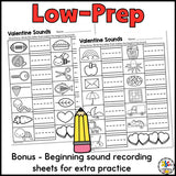Valentine Beginning Sounds Sorting Activity