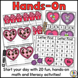 Valentine's Day Morning Tubs for Kindergarten