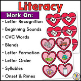Valentine's Day Morning Tubs for Kindergarten