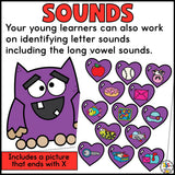 Feed the Valentine Monster Letter Recognition Activity