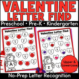 Valentine's Day Find the Letter Worksheets