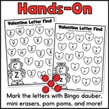 Valentine's Day Find the Letter Worksheets