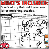 Valentine's Day Cut and Paste Letter Worksheets