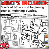 Valentine's Day Cut and Paste Letter Worksheets