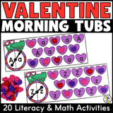Valentine's Day Morning Tubs for Preschool