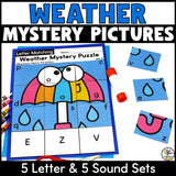 Weather Cut and Paste Letter Worksheets