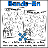 Winter Find the Letter Worksheets