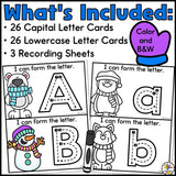 Winter Letter Tracing Cards