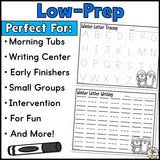 Winter Letter Tracing Cards