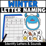 Feed the Yeti Letter Recognition Activity