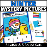 Winter Cut & Paste Letter Worksheets