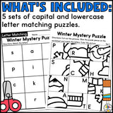 Winter Cut & Paste Letter Worksheets