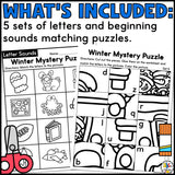 Winter Cut & Paste Letter Worksheets