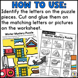 Winter Cut & Paste Letter Worksheets