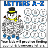 Snowman Letter Search Activity