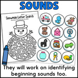 Snowman Letter Search Activity